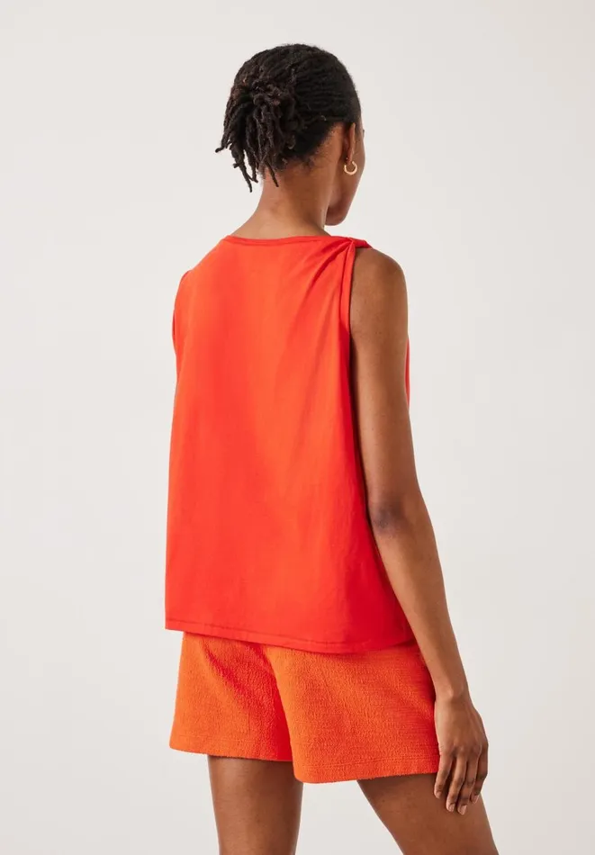 Hush Tops and Tshirts Women Jenna Knot Detail TShirt Red Hush Tops and Tshirts Women Jenna Knot Detail TShirt Red