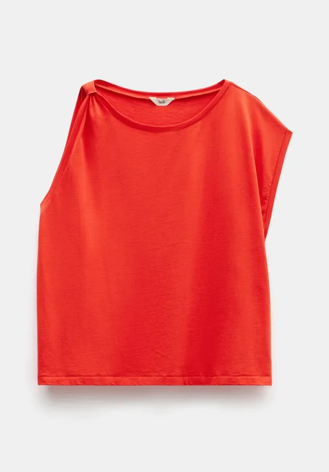 Hush Tops and Tshirts Women Jenna Knot Detail TShirt Red Hush Tops and Tshirts Women Jenna Knot Detail TShirt Red