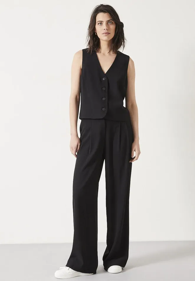 Hush Tops and Tshirts Women Leah Tailored Waistcoat Black Hush Tops and Tshirts Women Leah Tailored Waistcoat Black