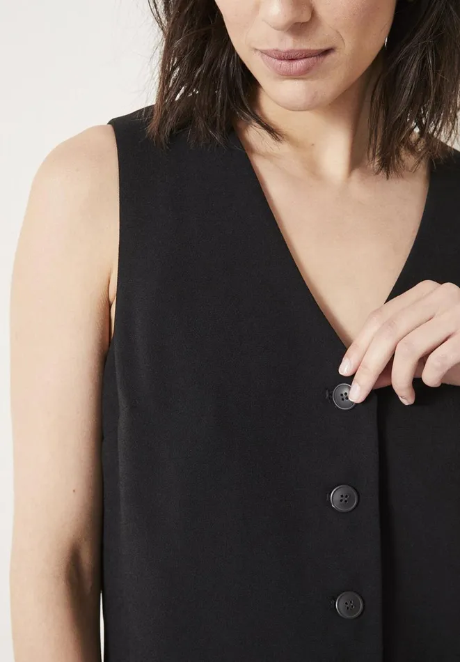 Hush Tops and Tshirts Women Leah Tailored Waistcoat Black Hush Tops and Tshirts Women Leah Tailored Waistcoat Black