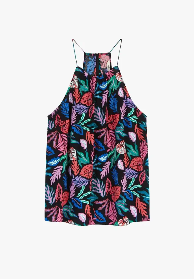 Hush Tops and Tshirts Women Lilo Halter Cami Bright Leaves Hush Tops and Tshirts Women Lilo Halter Cami Bright Leaves