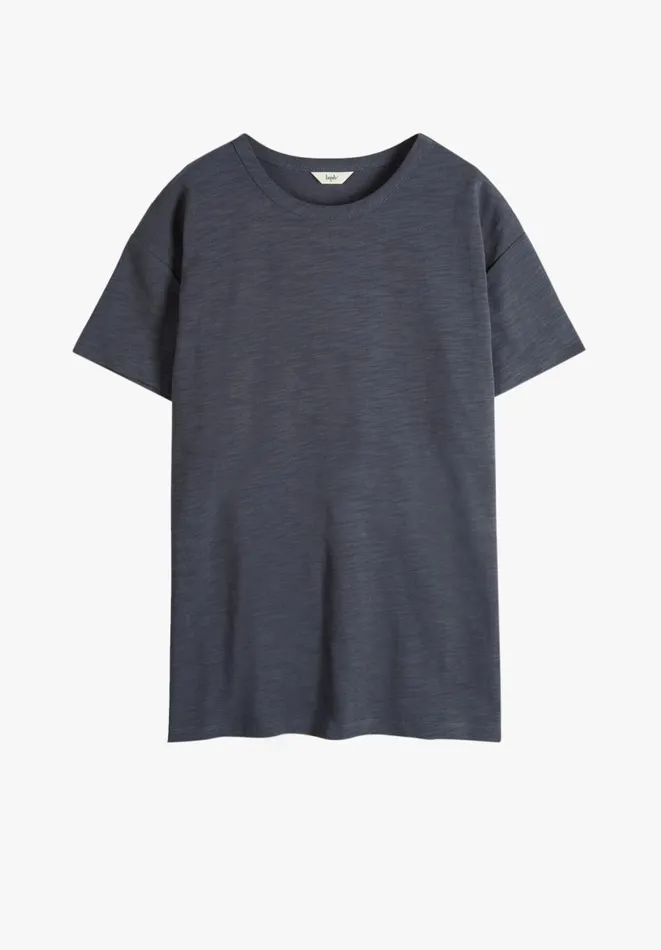 Hush Tops and Tshirts Women Longline Cotton TShirt Washed Black Hush Tops and Tshirts Women Longline Cotton TShirt Washed Black