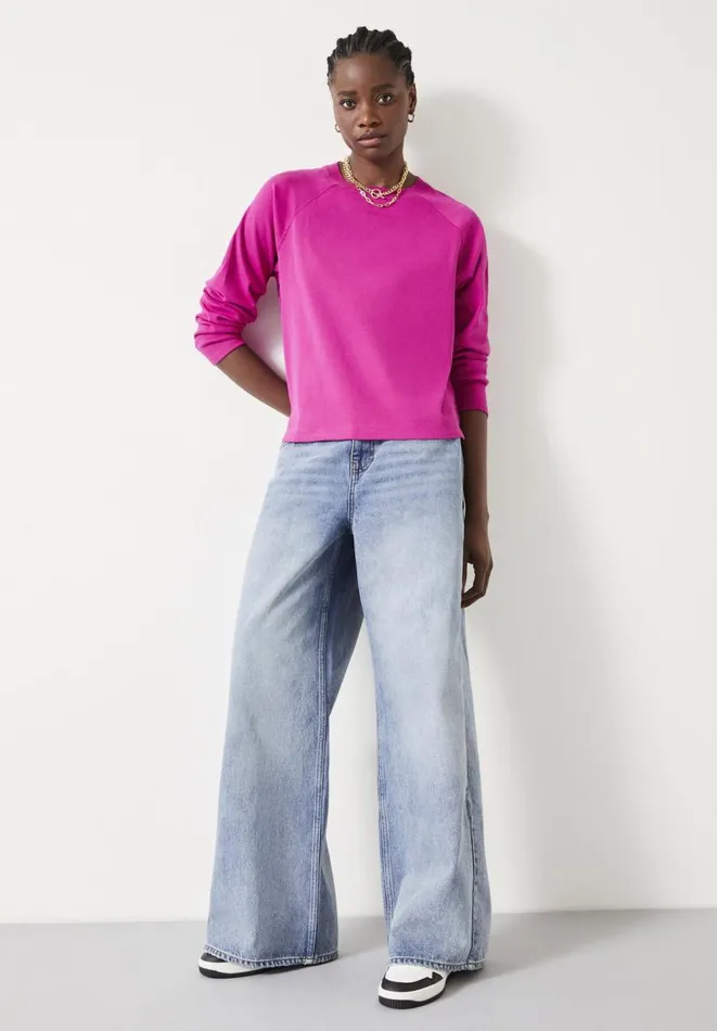 Hush Tops and Tshirts Women Matilda Cotton Raglan Top Bright Pink Hush Tops and Tshirts Women Matilda Cotton Raglan Top Bright Pink