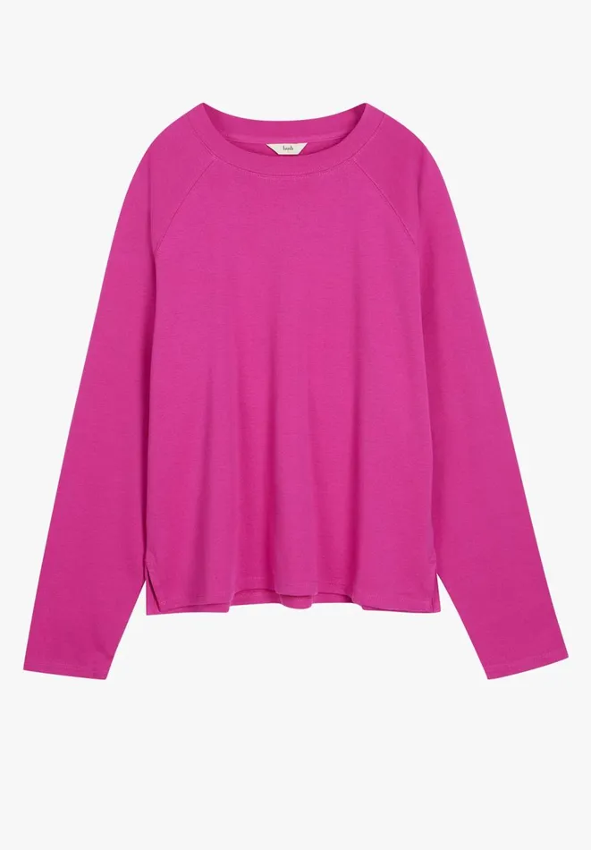 Hush Tops and Tshirts Women Matilda Cotton Raglan Top Bright Pink Hush Tops and Tshirts Women Matilda Cotton Raglan Top Bright Pink