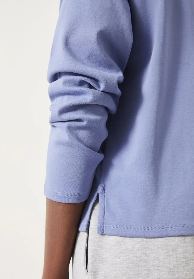 Hush Tops and Tshirts Women Matilda Cotton Raglan Top Dusty Blue Hush Tops and Tshirts Women Matilda Cotton Raglan Top Dusty Blue