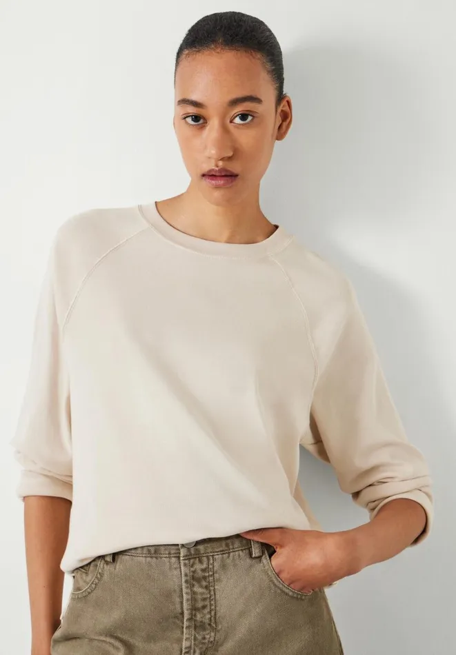 Hush Tops and Tshirts Women Matilda Cotton Raglan Top Ecru Hush Tops and Tshirts Women Matilda Cotton Raglan Top Ecru