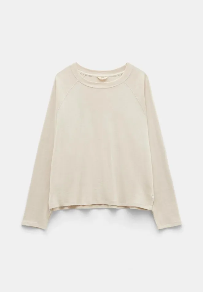 Hush Tops and Tshirts Women Matilda Cotton Raglan Top Ecru Hush Tops and Tshirts Women Matilda Cotton Raglan Top Ecru