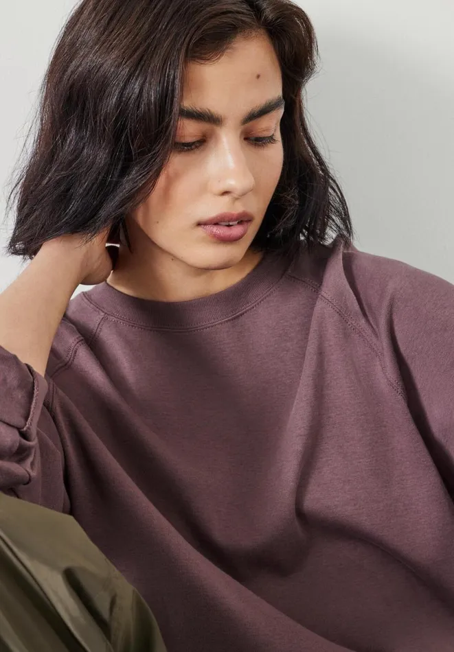 Hush Tops and Tshirts Women Matilda Cotton Raglan Top Light Brown Hush Tops and Tshirts Women Matilda Cotton Raglan Top Light Brown