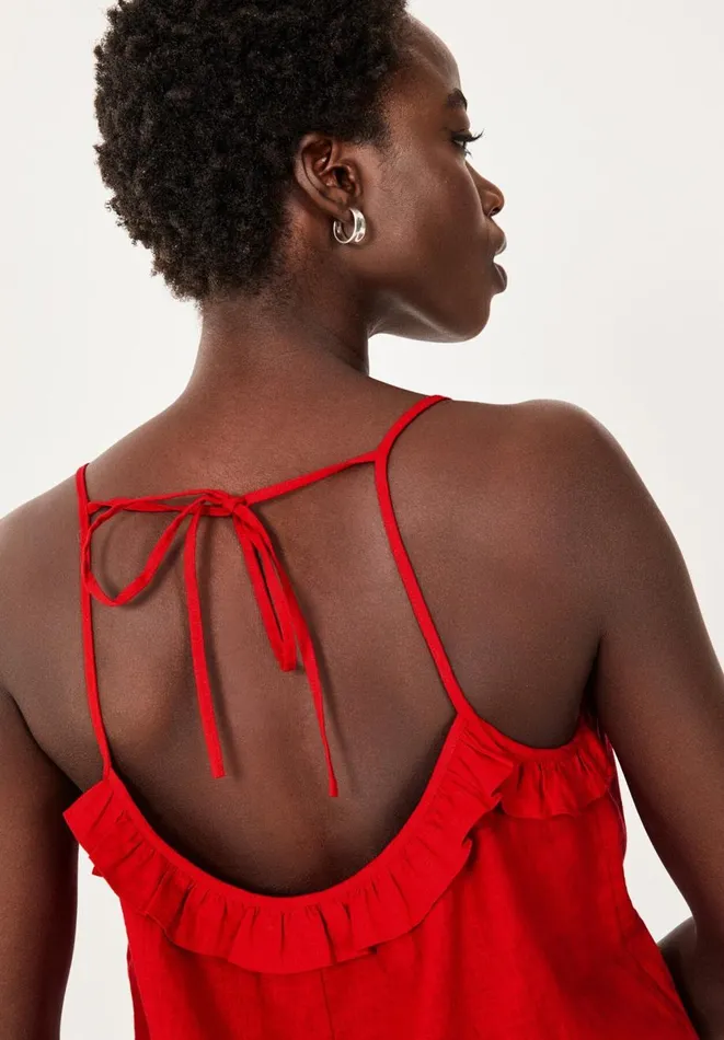 Hush Tops and Tshirts Women Nora Frilled Top Cherry Hush Tops and Tshirts Women Nora Frilled Top Cherry