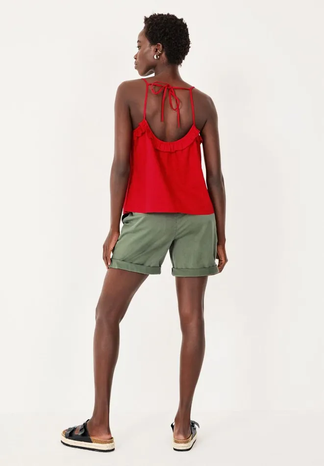 Hush Tops and Tshirts Women Nora Frilled Top Cherry Hush Tops and Tshirts Women Nora Frilled Top Cherry