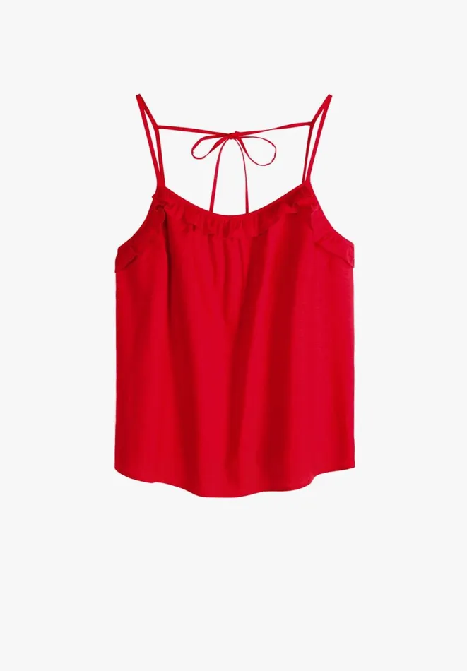 Hush Tops and Tshirts Women Nora Frilled Top Cherry Hush Tops and Tshirts Women Nora Frilled Top Cherry