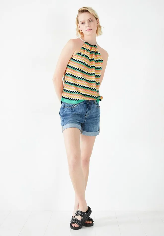 Hush Tops and Tshirts Women Nora Halterneck Knitted Vest Ecrumulti