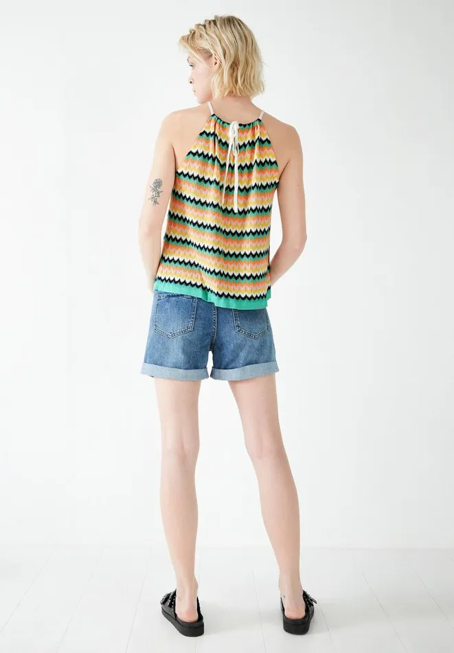Hush Tops and Tshirts Women Nora Halterneck Knitted Vest Ecrumulti Hush Tops and Tshirts Women Nora Halterneck Knitted Vest Ecrumulti