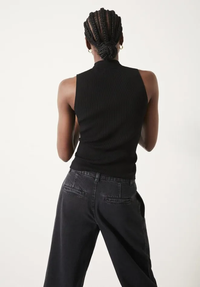 Hush Tops and Tshirts Women Paige Knitted Sleeveless Top Black Hush Tops and Tshirts Women Paige Knitted Sleeveless Top Black