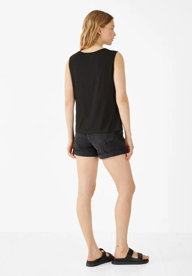 Hush Tops and Tshirts Women Quinn Twist Tank Top Black Hush Tops and Tshirts Women Quinn Twist Tank Top Black