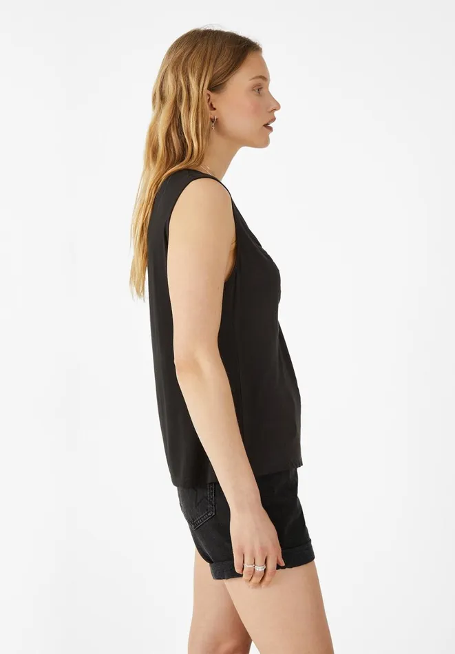 Hush Tops and Tshirts Women Quinn Twist Tank Top Black Hush Tops and Tshirts Women Quinn Twist Tank Top Black