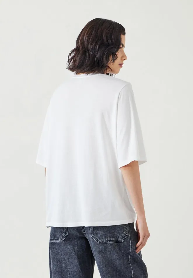Hush Tops and Tshirts Women Reece Relaxed TShirt White Hush Tops and Tshirts Women Reece Relaxed TShirt White