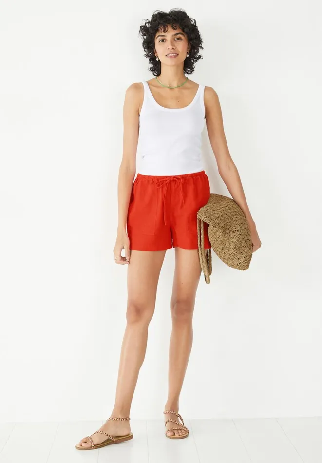 Hush Tops and Tshirts Women Ribbed Low Scoop Fitted Vest White Hush Tops and Tshirts Women Ribbed Low Scoop Fitted Vest White