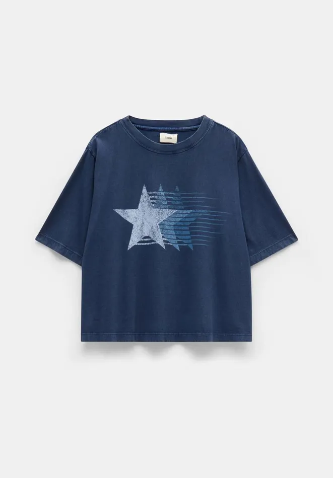 Hush Tops and Tshirts Women Ruby Relaxed Star TShirt Dark Navy Hush Tops and Tshirts Women Ruby Relaxed Star TShirt Dark Navy