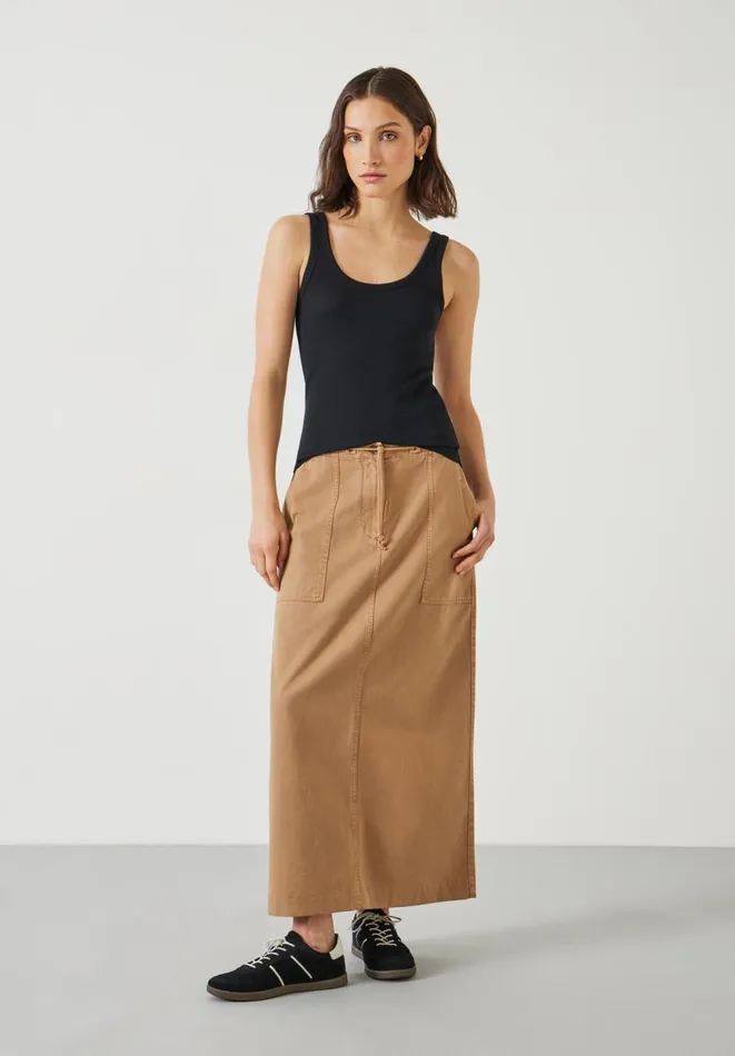 Hush Tops and Tshirts Women Seth Low Scoop Ribbed Vest Black Hush Tops and Tshirts Women Seth Low Scoop Ribbed Vest Black