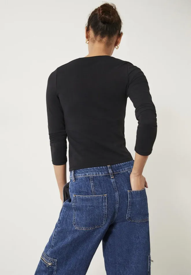 Hush Tops and Tshirts Women Simmy Fitted Long Sleeve Top Black Hush Tops and Tshirts Women Simmy Fitted Long Sleeve Top Black