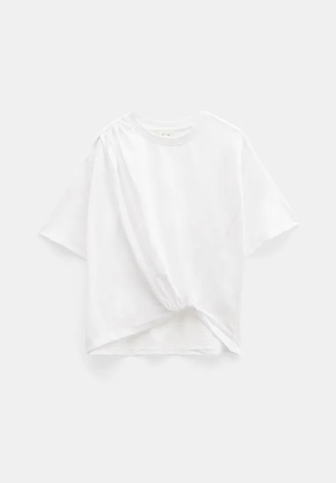 Hush Tops and Tshirts Women Tamsen Relaxed Tuck Detail Slub TShirt White Hush Tops and Tshirts Women Tamsen Relaxed Tuck Detail Slub TShirt White