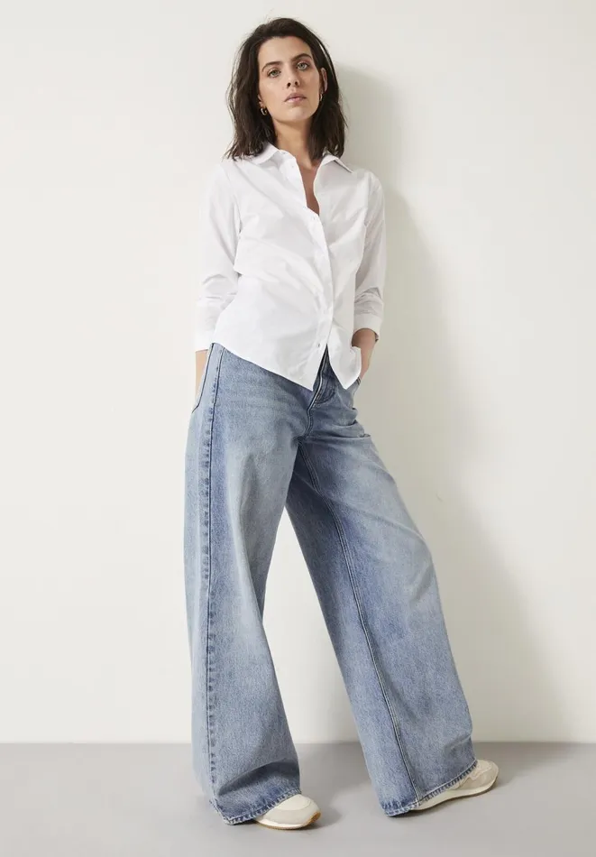 Hush Tops and Tshirts Women Tylah Slim Cotton Shirt White Hush Tops and Tshirts Women Tylah Slim Cotton Shirt White
