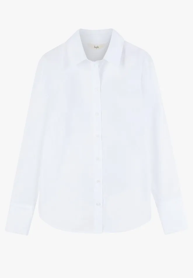 Hush Tops and Tshirts Women Tylah Slim Cotton Shirt White Hush Tops and Tshirts Women Tylah Slim Cotton Shirt White