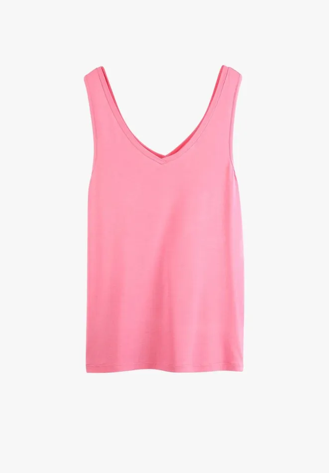 Hush Tops and Tshirts Women VNeck Jersey Vest Top Summer Pink Hush Tops and Tshirts Women VNeck Jersey Vest Top Summer Pink