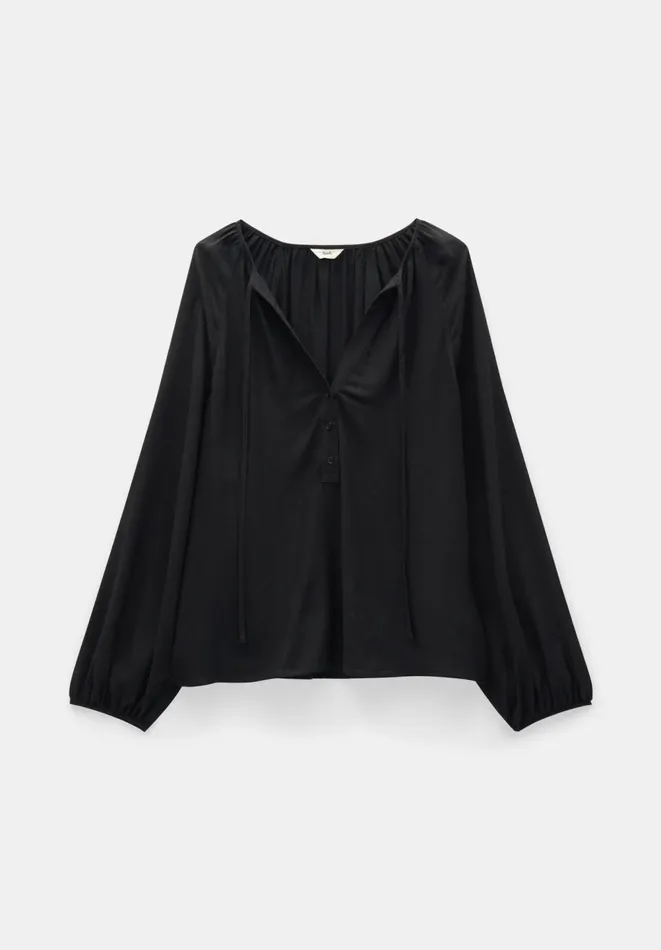 Hush Tops and Tshirts Women Zadie Tie Neck Top Black Hush Tops and Tshirts Women Zadie Tie Neck Top Black