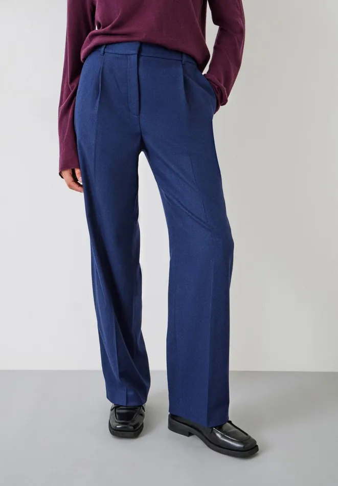 Hush Trousers Women Carine Wool Trousers Mid Blue Hush Trousers Women Carine Wool Trousers Mid Blue