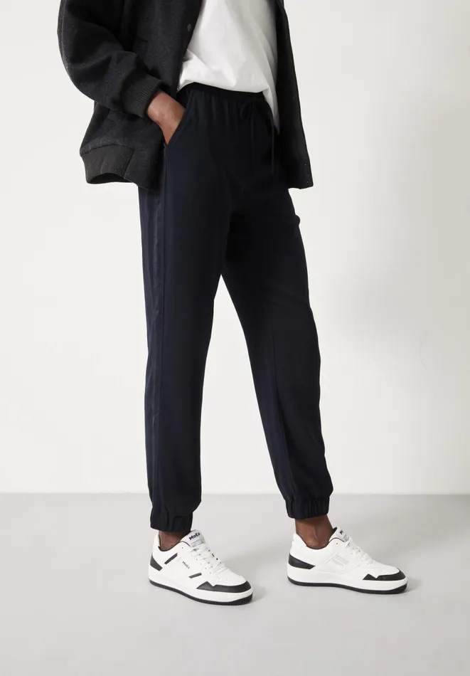 Hush Trousers Women Crepe Cuffed Trousers Midnight Navy Hush Trousers Women Crepe Cuffed Trousers Midnight Navy
