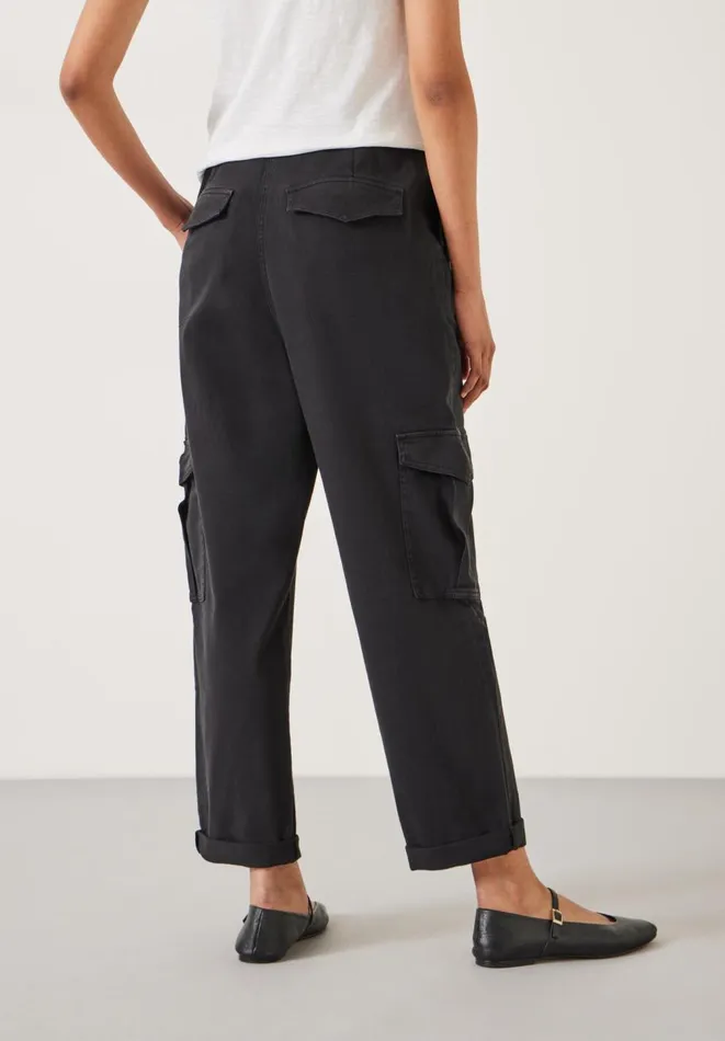 Hush Trousers Women High Waist Belted Trousers Washed Black Hush Trousers Women High Waist Belted Trousers Washed Black