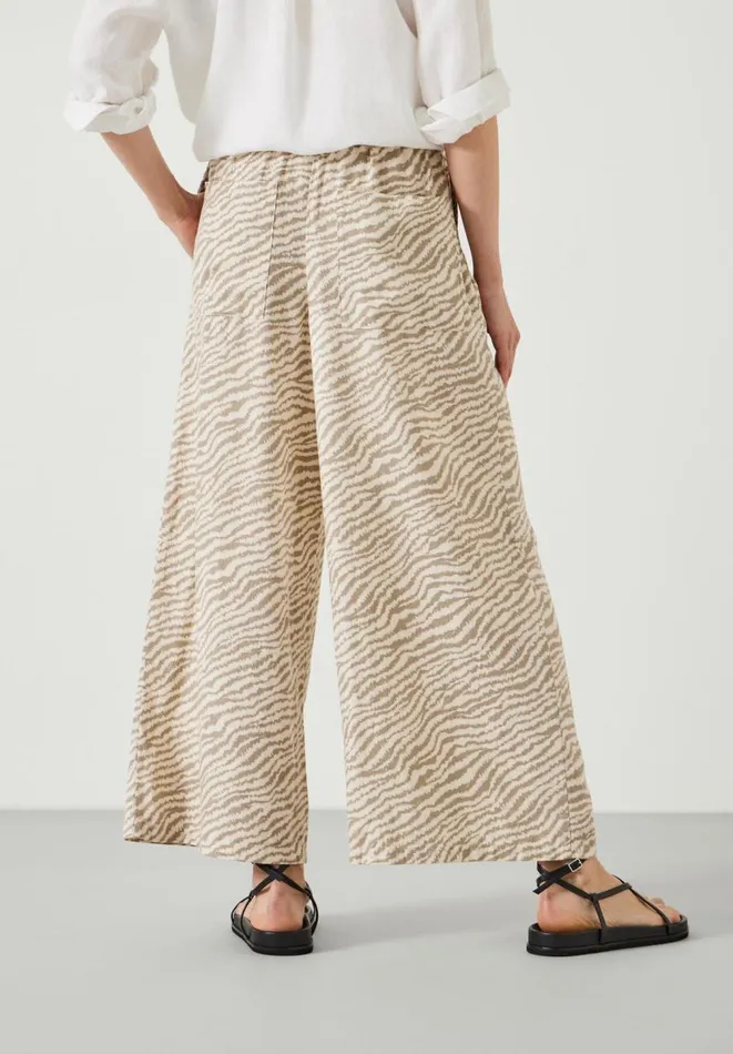Hush Trousers Women Melissa Linen Wide Leg Trousers Vintage Scribble Neutral Hush Trousers Women Melissa Linen Wide Leg Trousers Vintage Scribble Neutral