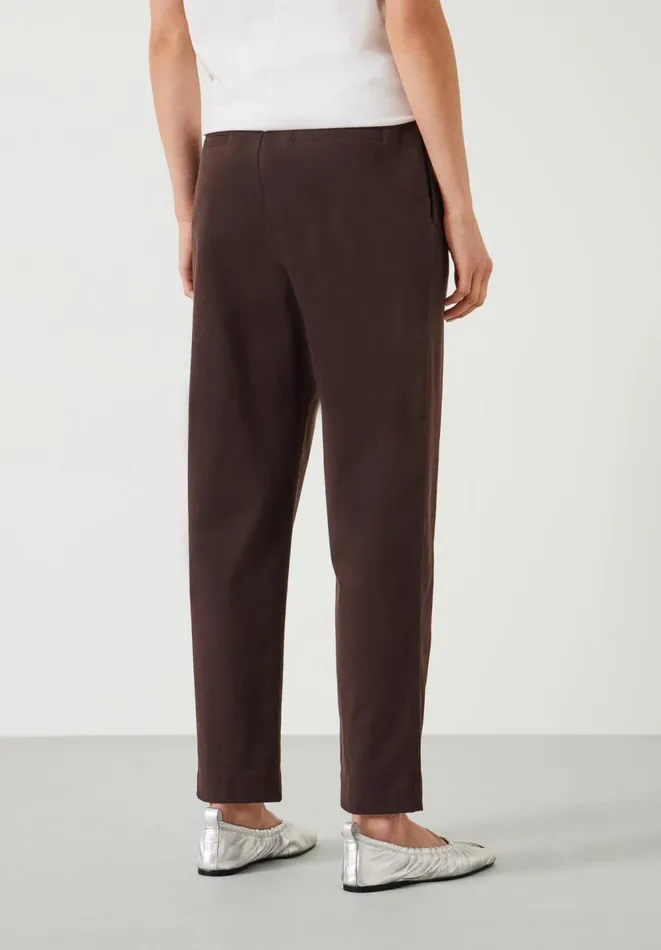 Hush Trousers Women Ruby Cotton Pleat Trousers Chocolate Hush Trousers Women Ruby Cotton Pleat Trousers Chocolate