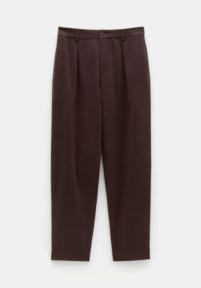 Hush Trousers Women Ruby Cotton Pleat Trousers Chocolate Hush Trousers Women Ruby Cotton Pleat Trousers Chocolate