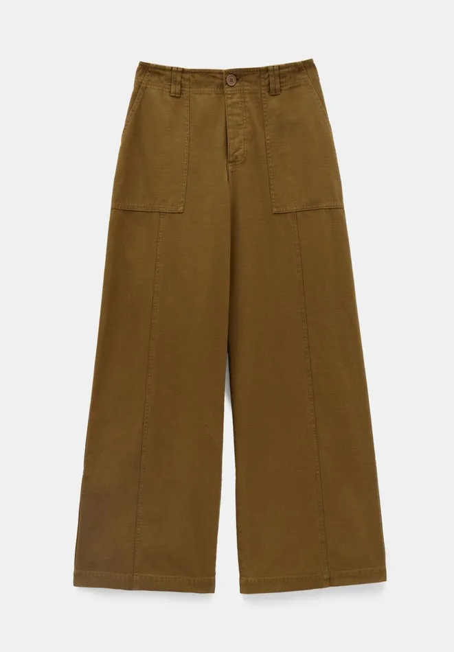 Hush Trousers Women Thea Wide Leg Trousers Olive Hush Trousers Women Thea Wide Leg Trousers Olive