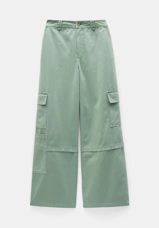 Hush Trousers Women Tulsy Wide Cargo Trousers Green Hush Trousers Women Tulsy Wide Cargo Trousers Green