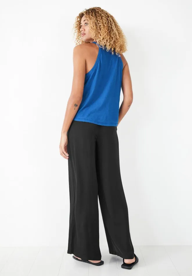 Hush Trousers Women Wide Leg Satin Trousers Black Hush Trousers Women Wide Leg Satin Trousers Black