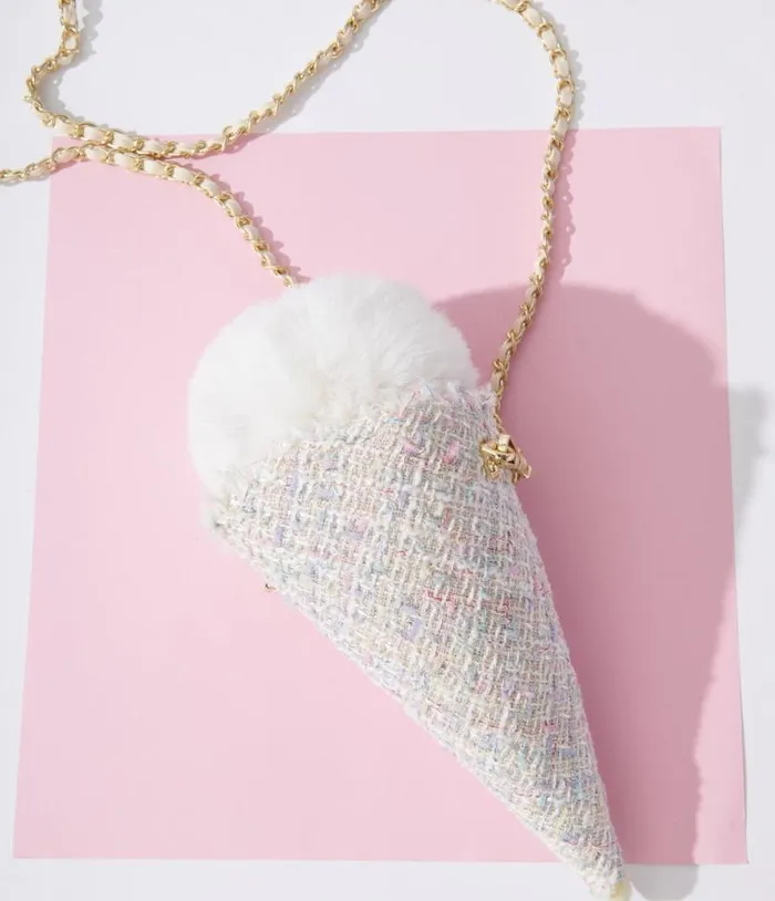 Ice Cream Pastel Tweed Handbag Accessories Unique Vintage Novelty Bags