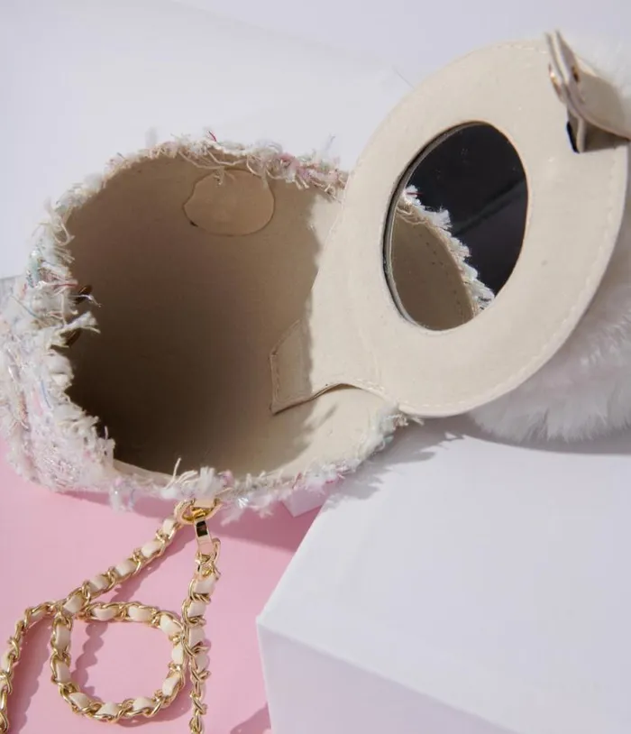 Ice Cream Pastel Tweed Handbag Accessories Unique Vintage Novelty Bags