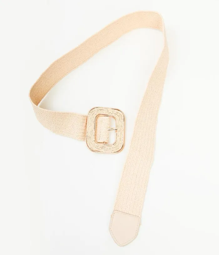 Ivory Woven Square Belt Accessories Unique Vintage Belts