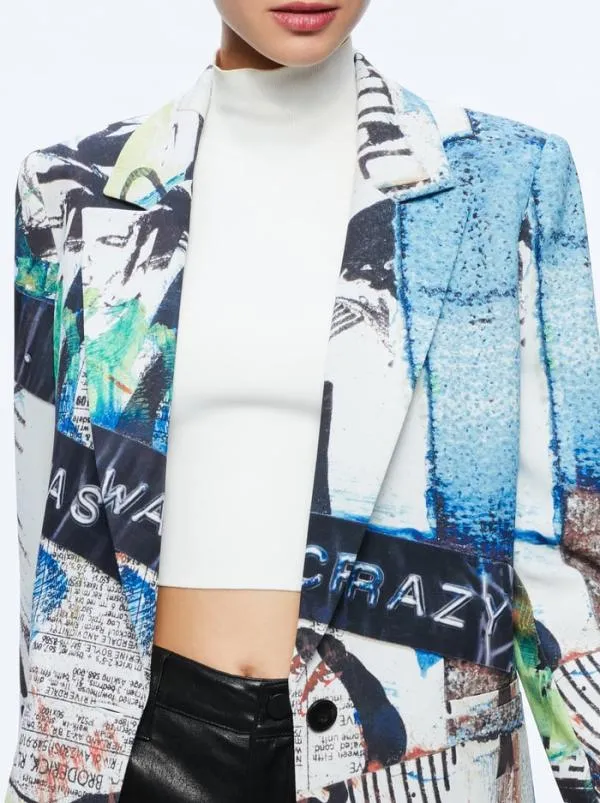 Jackets Coats Women Alice Olivia AO X BASQUIAT DENNY BLAZER Confidential