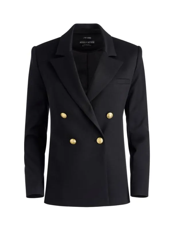 Jackets Coats Women Alice Olivia ANTHONY DOUBLE BREASTED BLAZER Black