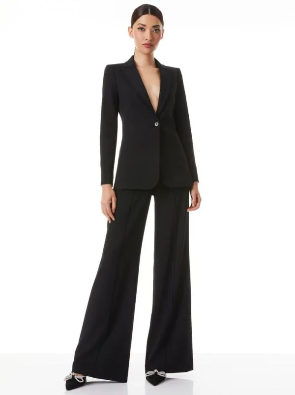 Jackets Coats Women Alice Olivia BREANN LONG FITTED BLAZER Black