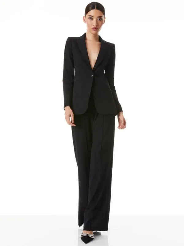 Jackets Coats Women Alice Olivia BREANN LONG FITTED BLAZER Black