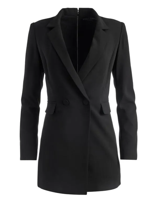 Jackets Coats Women Alice Olivia BREANN LONG FITTED BLAZER Black