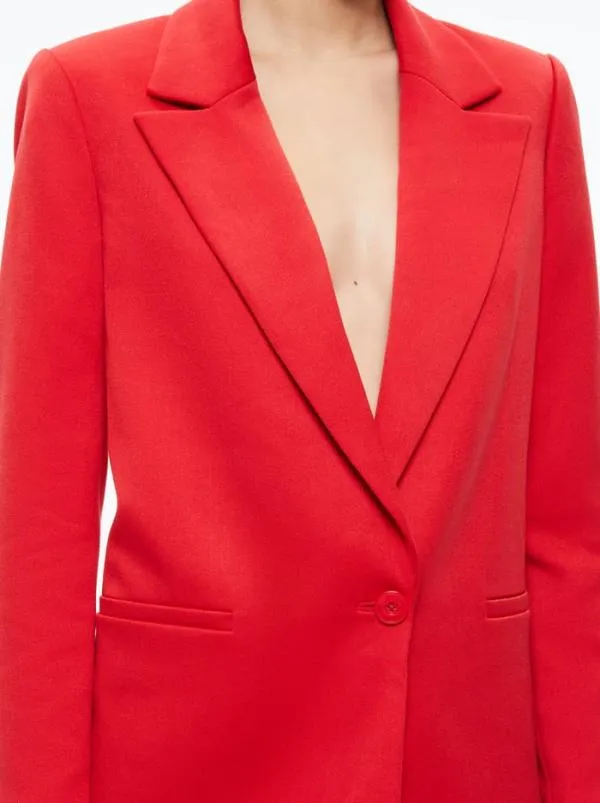 Jackets Coats Women Alice Olivia DENNY NOTCH COLLAR BOYFRIEND BLAZER Perfect Ruby