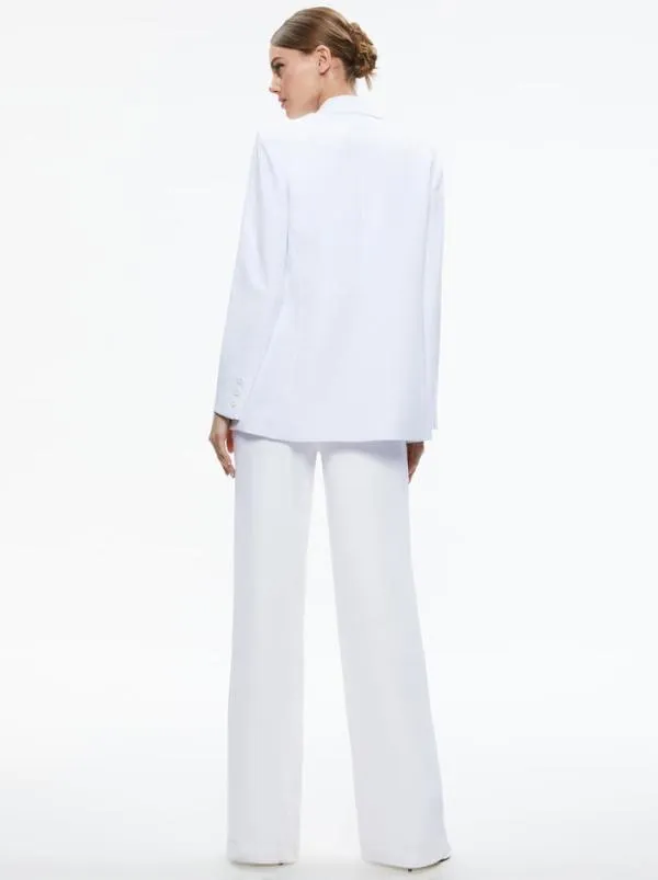 Jackets Coats Women Alice Olivia DENNY NOTCH COLLAR BOYFRIEND BLAZER White