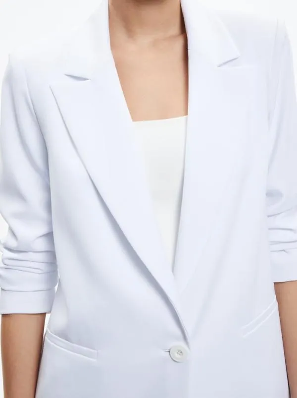 Jackets Coats Women Alice Olivia DENNY NOTCH COLLAR BOYFRIEND BLAZER White